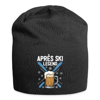 Légende de l’après-ski - Bonnet en jersey - noir - Devant