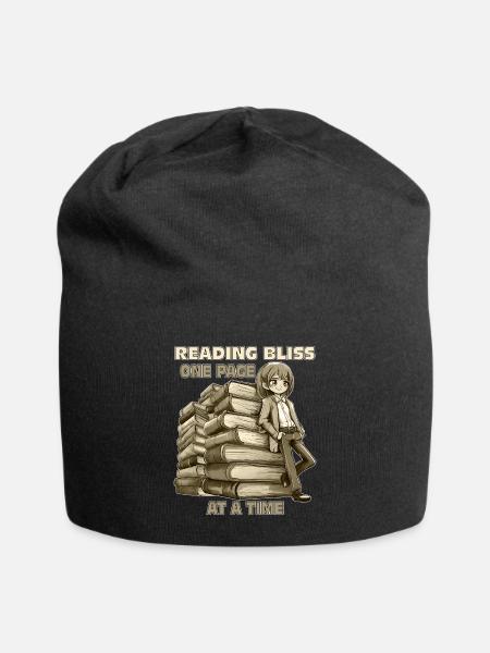 BÜCHER READING BLISS ONE PAGE AT A TIME - Jersey-Beanie - Schwarz
