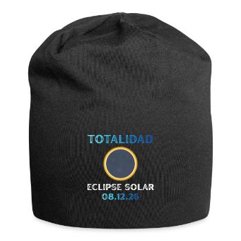 Gesamtheit der Sonnenfinsternis 2026 - Jersey-Beanie - Schwarz - Vorne