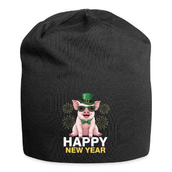 Happy New Year - Jersey-Beanie - Schwarz - Vorne