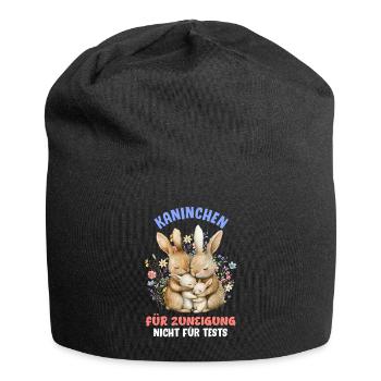 Animal welfare RABBITS FOR ADDICTION NOT FOR TESTING - Jersey Beanie - black - Front