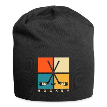 Hockey sur glace Hockey Hockey Joueur de hockey - Bonnet en jersey - noir - Devant