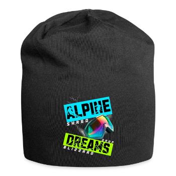 Alpine Dreams Ski Snowboard Shred Design - Jersey Beanie - black - Front