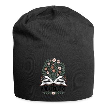 Blütenlese Buchzauber - Jersey-Beanie - Schwarz - Vorne