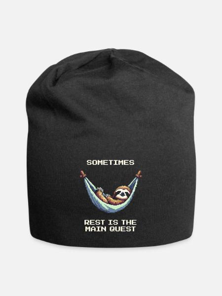 Manchmal ist Ausruhen die Hauptquest | Balance - Jersey-Beanie - Schwarz