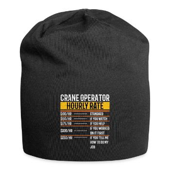 Grue Taux horaire Drôle - Bonnet en jersey - noir - Devant