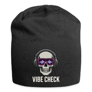 Crâne Neon Vibe Check – Skull Edition - Jersey-Beanie - Schwarz - Vorne