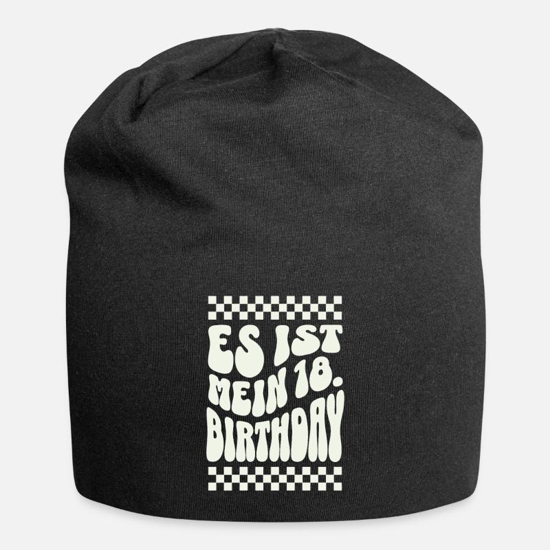 It's My 18th Birthday Retro Design - Jersey Beanie - black