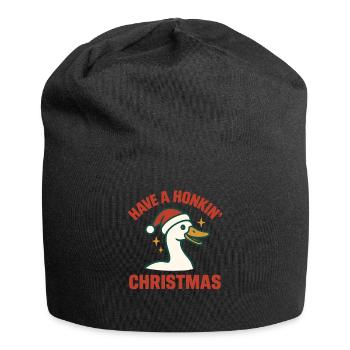 L’oie de Noël klaxonne Noël - Bonnet en jersey - noir - Devant