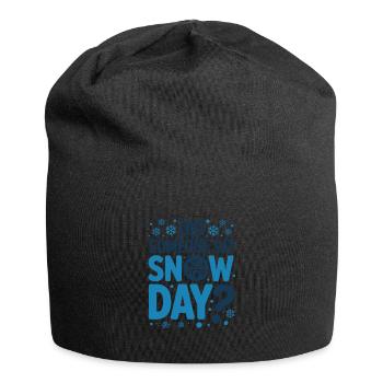 Fier supporter des jours de neige Jour de neige Hiver - Bonnet en jersey - noir - Devant