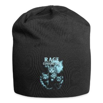 Rage Verzehrt Mich Katzenkunst - Jersey-Beanie - Schwarz - Vorne