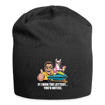 Funny If I Won The Lottery You'd Notice Yacht boat - Jersey Beanie - black - Front