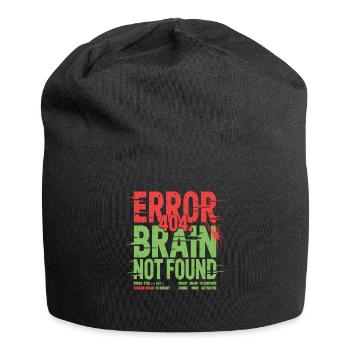 Error 404 Gehirn nicht gefunden Zombie - Jersey-Beanie - Schwarz - Vorne