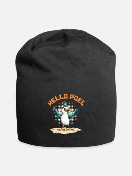 Mer Baltique Vacances MOIN POEL Souvenier Drôle - Bonnet en jersey - noir