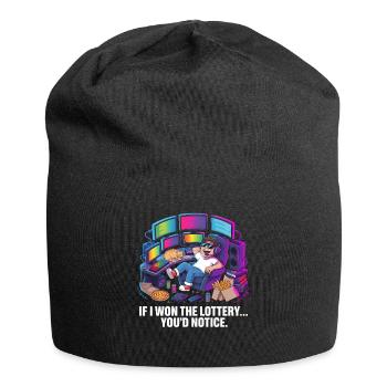 Funny If I Won The Lottery You'd Notice Yacht boat - Jersey Beanie - black - Front