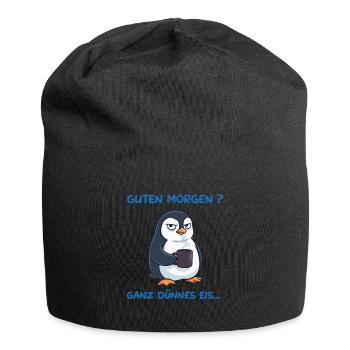 Humeur de glace mince - Bonnet en jersey - noir - Devant