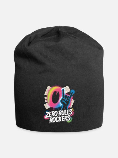 Zero Rules Rockers Punk Rock Music - Jersey-Beanie - Schwarz