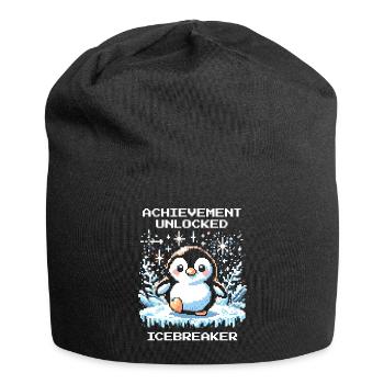 Réalisation du brise-glace | Penguin Gamer Humour - Bonnet en jersey - noir - Devant