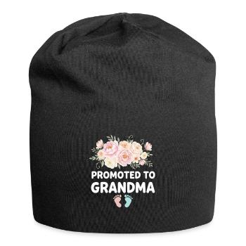 Mamie enceinte chargeant future grand-mère - Bonnet en jersey - noir - Devant