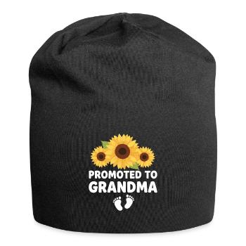Mamie enceinte chargeant future grand-mère - Bonnet en jersey - noir - Devant