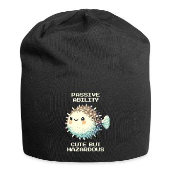 Passiv: süß, doch gefährlich | Kugelfisch - Jersey Beanie - black - Front