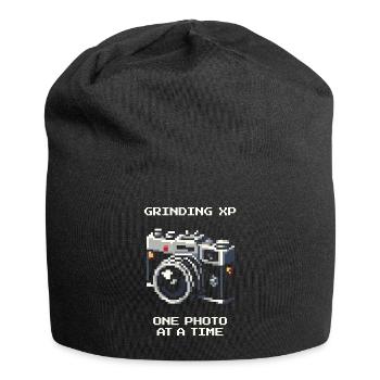 XP grinden | Foto für Foto besser, Fotografie - Jersey-Beanie - Schwarz - Vorne