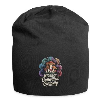 Mycology Cultivated Curiosity Fungi Science - Jersey Beanie - black - Front