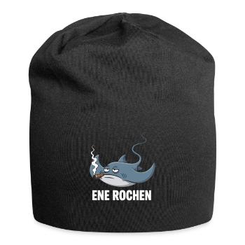 Ene Rochen Raucher Spruch Zigarette Kippe Rauchen - Jersey-Beanie - Schwarz - Vorne