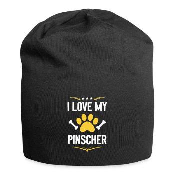 I love my Pinscher - Jersey Beanie - black - Front