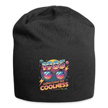 1985 Geburtjahr der Coolness - Jersey-Beanie - Schwarz - Vorne