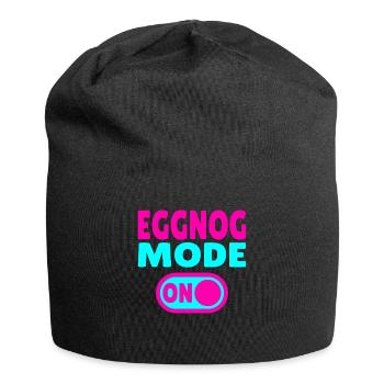 Eggnog Mode ON - funny Christmas sayings - Jersey Beanie - black - Front
