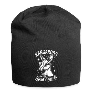Kangourou disant kangourou drôle kangourou doué - Bonnet en jersey - noir - Devant