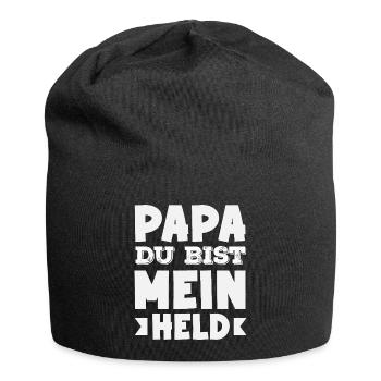 Lustiges Vatertag Geschenk Papa Bier - Jersey-Beanie - Schwarz - Vorne