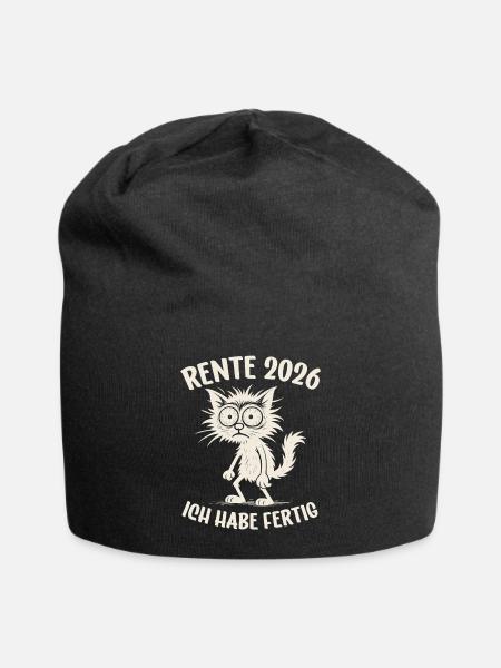 Rente 2026 Ich habe fertig Rente Renteneintritt - Jersey-Beanie - Schwarz