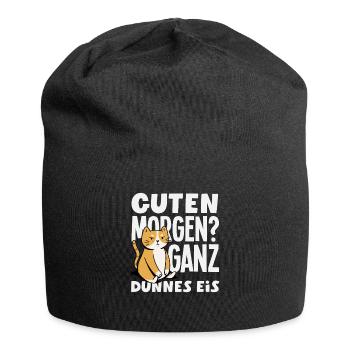 Bonjour chat de glace très mince - Bonnet en jersey - noir - Devant