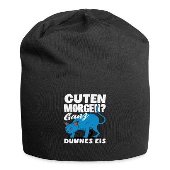 Bonjour chat de glace très mince - Bonnet en jersey - noir - Devant