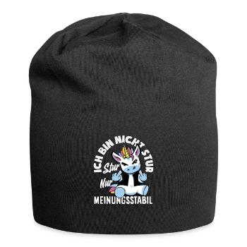 Not stubborn, just stable in opinion - Jersey Beanie - black - Front
