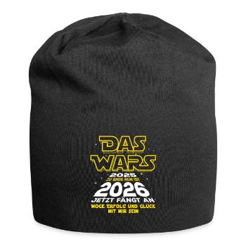 Das wars mit 2025 | Happy New Year 2026 - Jersey-Beanie - Schwarz - Vorne