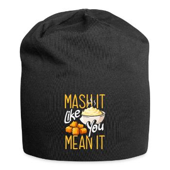 Taters Over Haters Kartoffel - Jersey-Beanie - Schwarz - Vorne