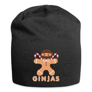 Pain d’épices masqué avec glaçage - Bonnet en jersey - noir - Devant