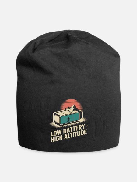 Hiking Humor - Jersey-Beanie - Schwarz