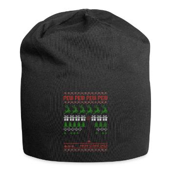 Pew Pew Pew Pew | Ballerspiel | ugly christmas - Jersey-Beanie - Schwarz - Vorne