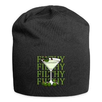 Martini Dirty Martini Lover Cocktail Olives Fi - Jersey Beanie - black - Front