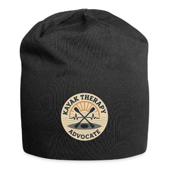 Kayak therapy, Calm nature, Paddling, Psychic - Jersey Beanie - black - Front