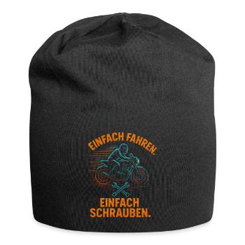 Einfach Fahren Einfach Schrauben Biker Shirt - Jersey-Beanie - Schwarz - Vorne