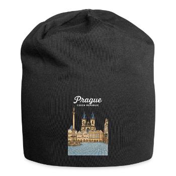 Prag - Jersey-Beanie - Schwarz - Vorne