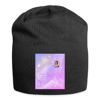 Dream Big, Little Star | Magical Moon & Girl Design - Jersey Beanie - black - Front