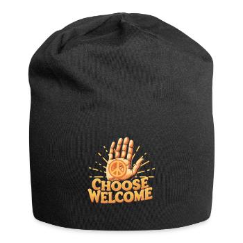 Humanité Egalité Choisir Bienvenue - Bonnet en jersey - noir - Devant