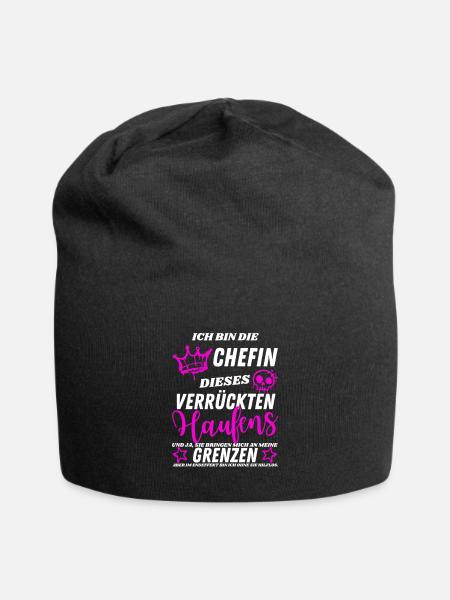 Chefin dieses Verrückten Haufens - Geschenkidee - Jersey-Beanie - Schwarz