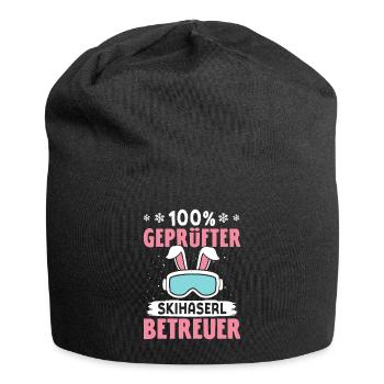 Skilehrer 100 % GEPRÜFTER SKIHASERL BETREUER - Jersey-Beanie - Schwarz - Vorne